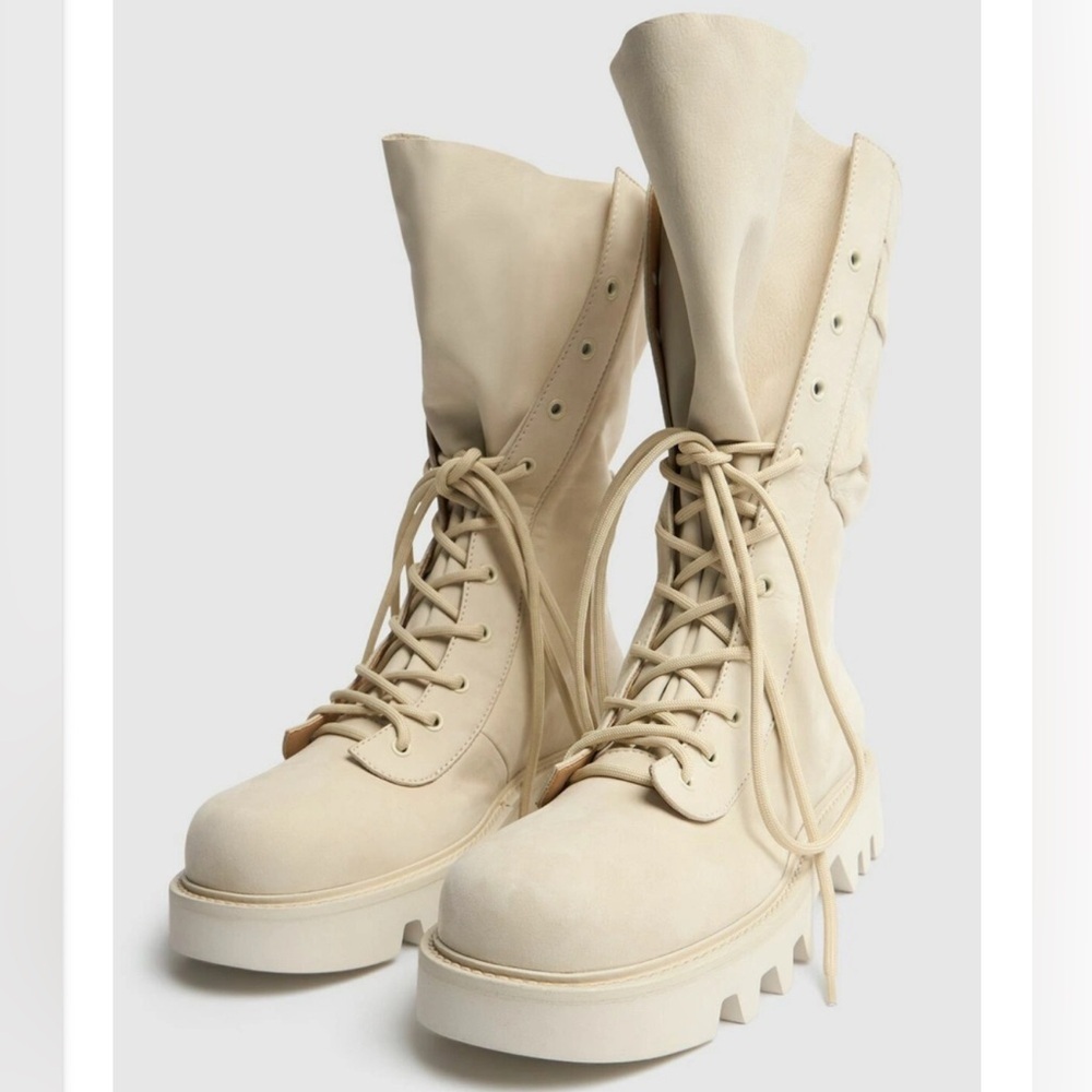 JW ANDERSON 30mm Suede Combat Boots - Picture 2 of 9